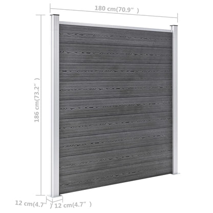 Garden Fence WPC 526x186 cm Grey