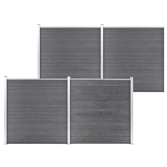 Garden Fence WPC 699x186 cm Grey
