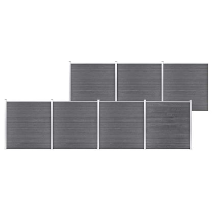 Garden Fence WPC 1218x186 cm Grey
