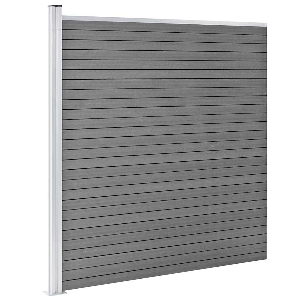 Garden Fence WPC 1218x186 cm Grey