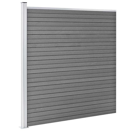 Garden Fence WPC 1218x186 cm Grey