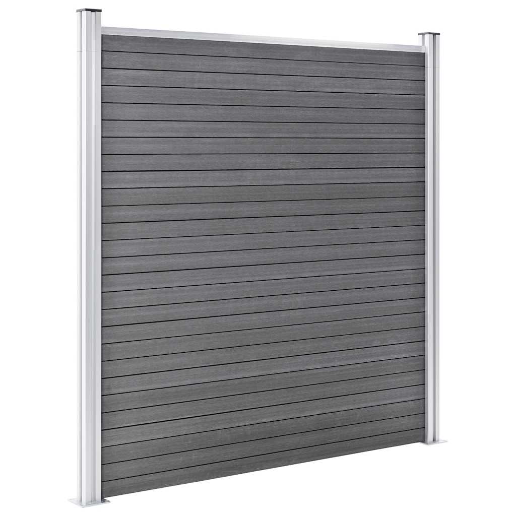 Garden Fence WPC 1218x186 cm Grey