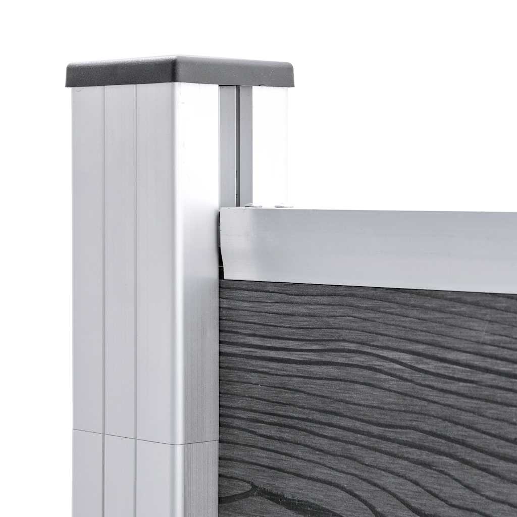 Garden Fence WPC 1218x186 cm Grey