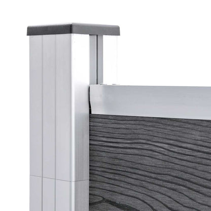 Garden Fence WPC 1218x186 cm Grey
