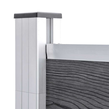 Garden Fence WPC 1564x186 cm Grey