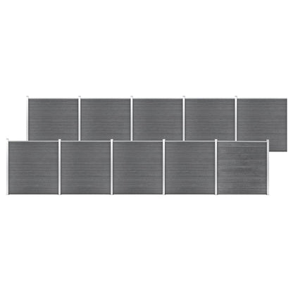 Garden Fence WPC 1737x186 cm Grey