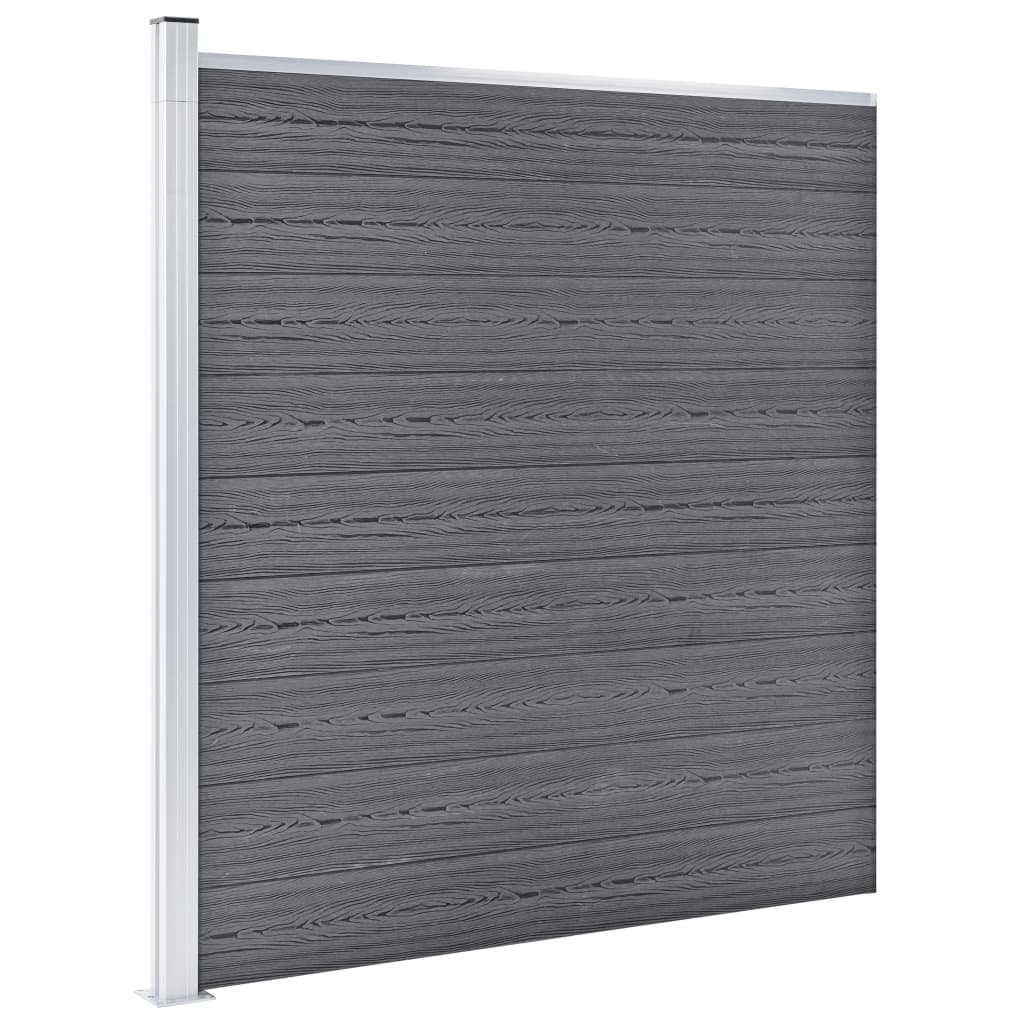 Garden Fence WPC 1737x186 cm Grey