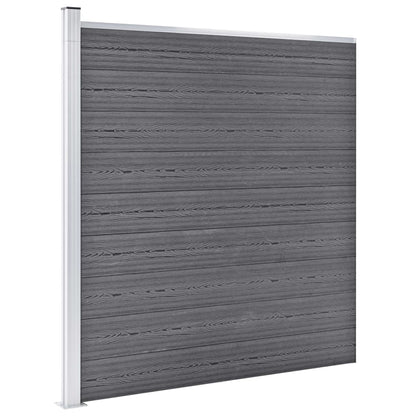 Garden Fence WPC 1737x186 cm Grey