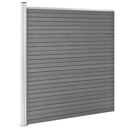 Garden Fence WPC 1737x186 cm Grey