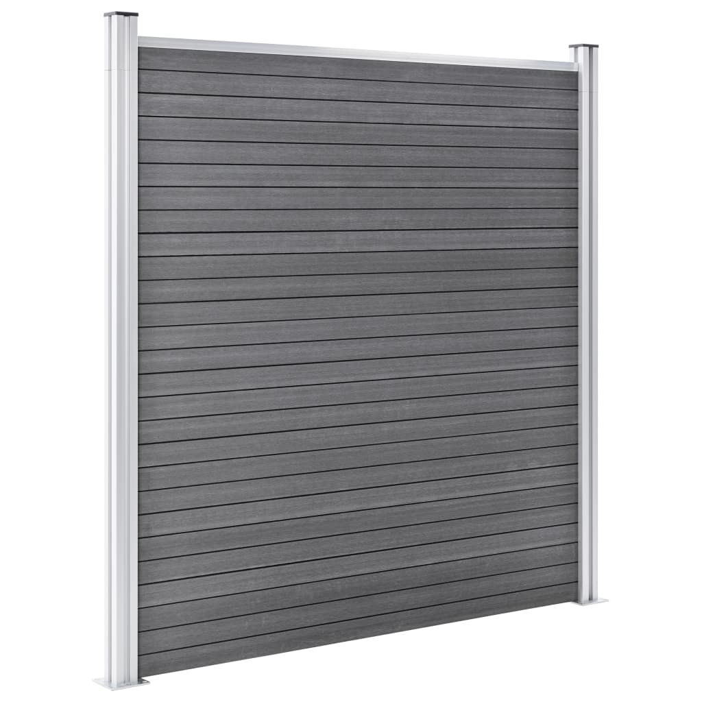 Garden Fence WPC 1737x186 cm Grey