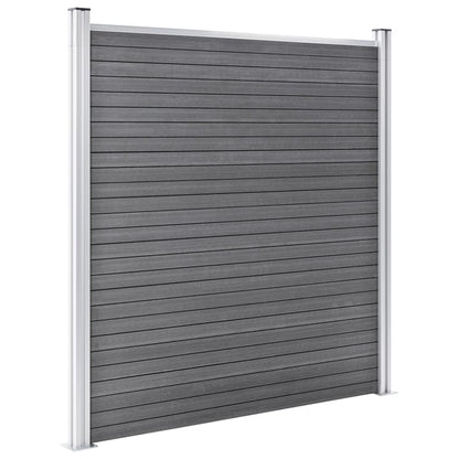 Garden Fence WPC 1737x186 cm Grey