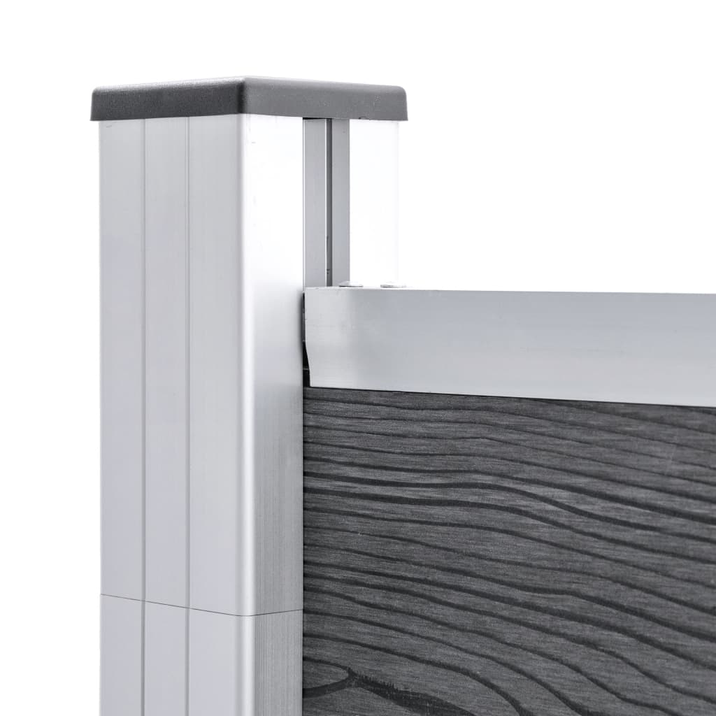 Garden Fence WPC 1737x186 cm Grey