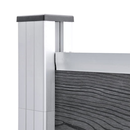 Garden Fence WPC 1737x186 cm Grey