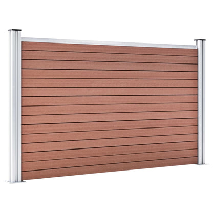 3053243 vidaXL Garden Fence WPC 353x106 cm Brown (49072+49074)