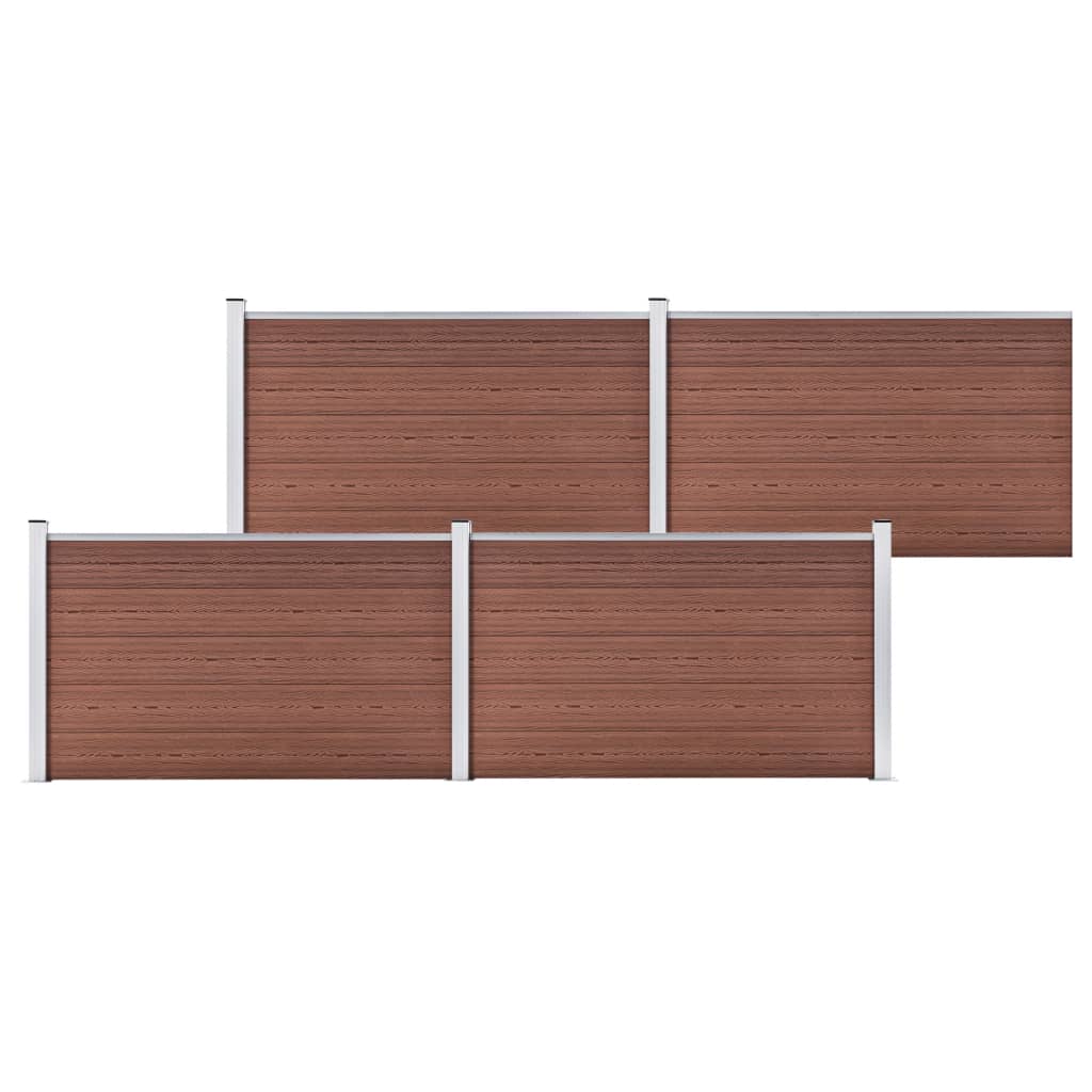 Garden Fence WPC 699x106 cm Brown