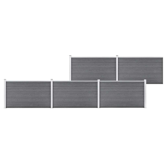 Garden Fence WPC 872x106 cm Grey