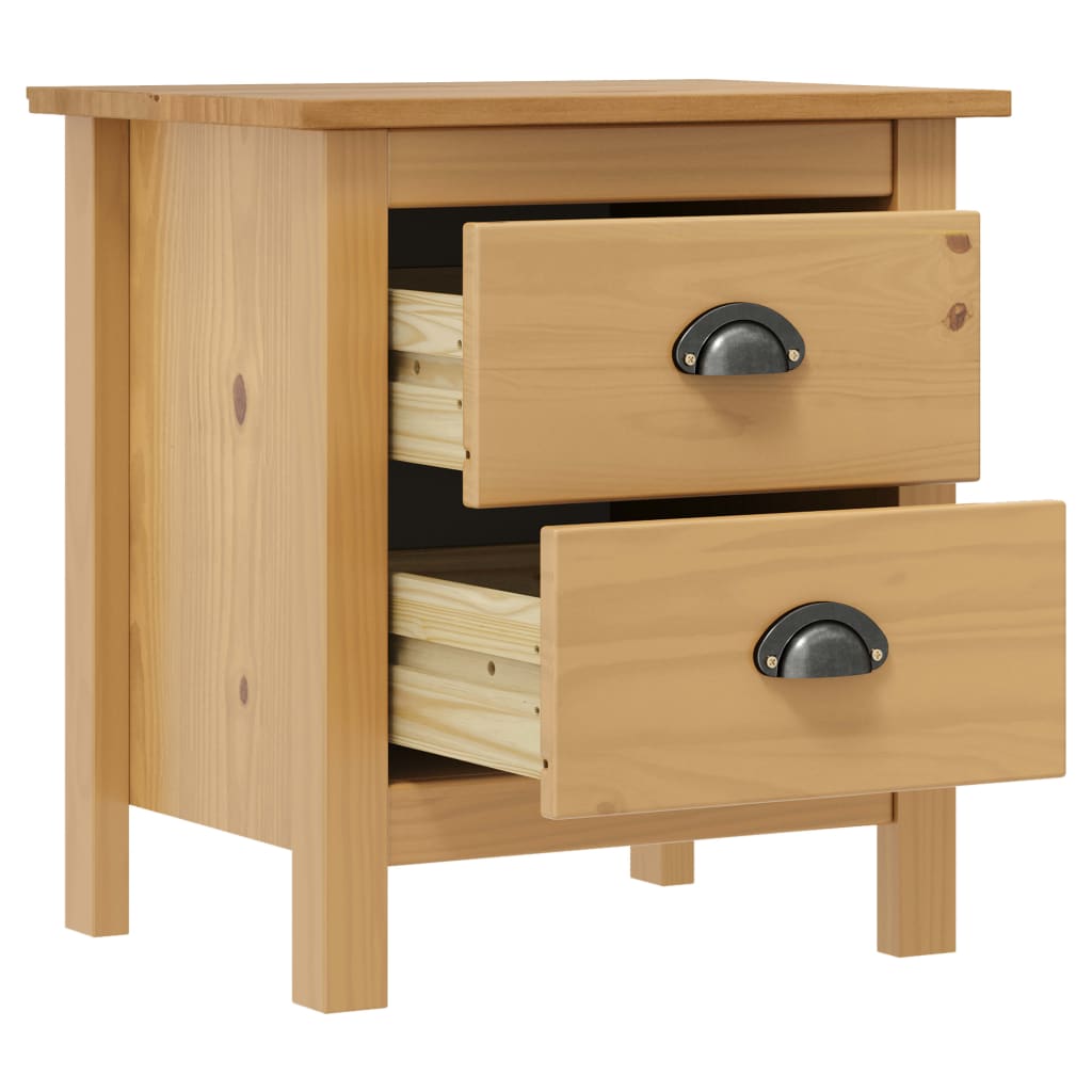 Bedside Cabinet Hill 46x35x49.5 cm Solid Pine Wood