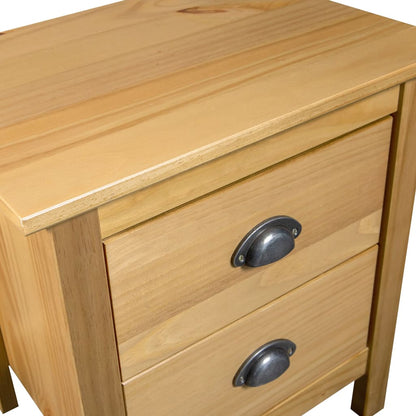 Bedside Cabinets Hill 2pcs 46x35x49.5cm Solid Pine Wood