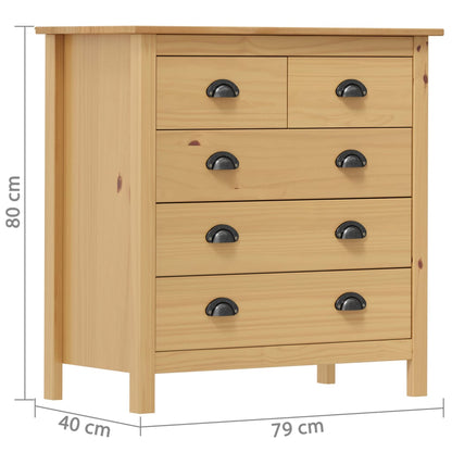 Sideboard Hill 79x40x80 cm Solid Pine Wood