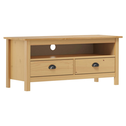 TV Cabinet | Honey Brown | Solid Pine Wood | Medium | TV Cabinet