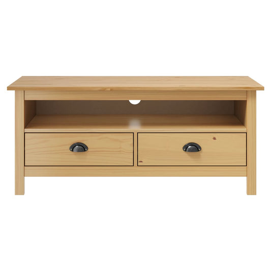 TV Cabinet | Honey Brown | Solid Pine Wood | Medium | TV Cabinet