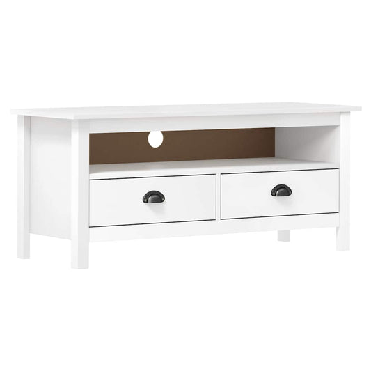 Tv Cabinet | White | Solid pine wood | Medium | TV Cabinet | Rectangular