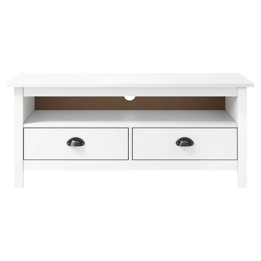 Tv Cabinet | White | Solid pine wood | Medium | TV Cabinet | Rectangular