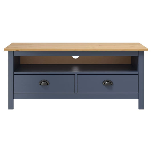 TV Cabinet Hill Grey 110x40x47 cm Solid Pine Wood