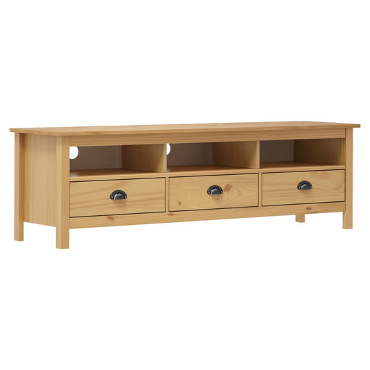 TV Cabinet | Honey brown | Solid pine wood | Large | TV Cabinet
