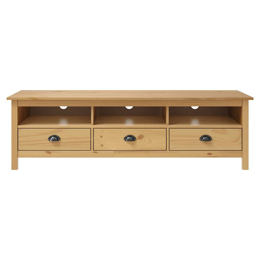 TV Cabinet | Honey brown | Solid pine wood | Large | TV Cabinet