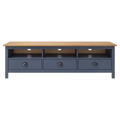 TV Cabinet Hill Grey 158x40x47 cm Solid Pine Wood