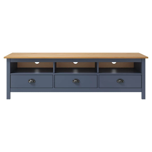TV Cabinet Hill Grey 158x40x47 cm Solid Pine Wood