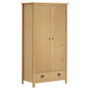2-Door Wardrobe Hill 89x50x170 cm Solid Pine Wood