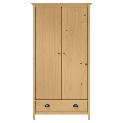 2-Door Wardrobe Hill 89x50x170 cm Solid Pine Wood