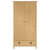 2-Door Wardrobe Hill 89x50x170 cm Solid Pine Wood