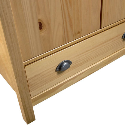 2-Door Wardrobe Hill 89x50x170 cm Solid Pine Wood