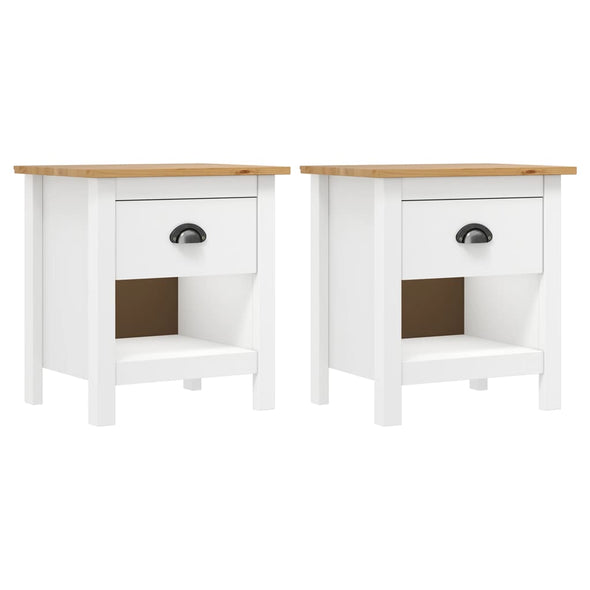 Bedside Cabinets 2 pcs Hill 46x35x49.5 cm Solid Pine Wood