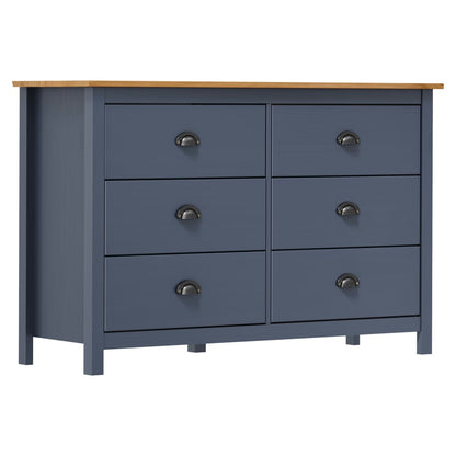 Sideboard | Grey and honey brown | Solid pine wood | Medium | Sideboard