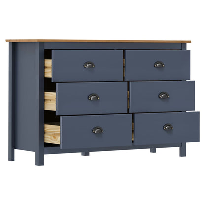 Sideboard | Grey and honey brown | Solid pine wood | Medium | Sideboard