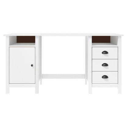 Desk Hill White 150x50x74 cm Solid Pine Wood