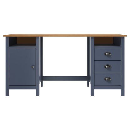 Desk Hill Grey 150x50x74 cm Solid Pine Wood
