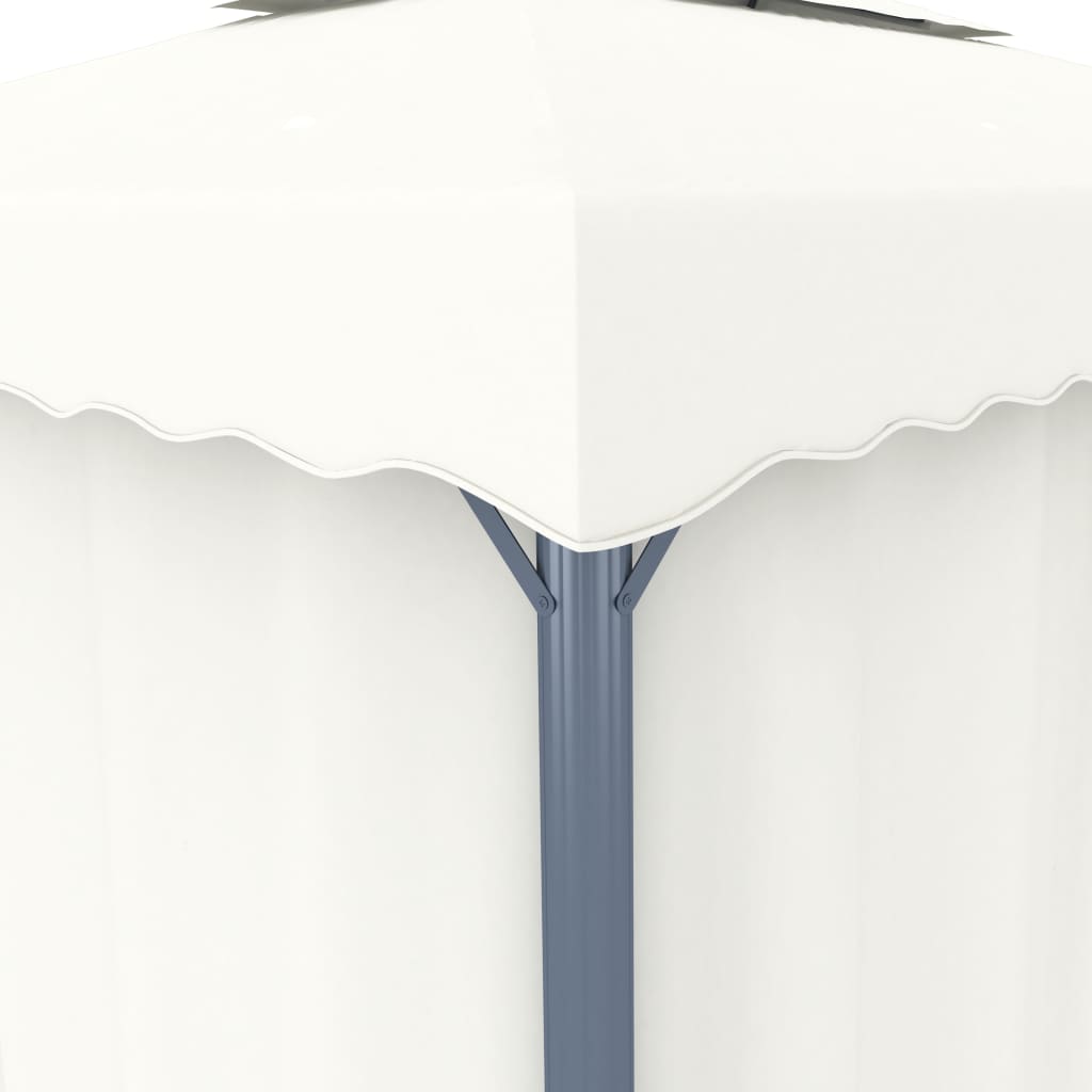 Gazebo with Curtain 4x3 m Cream White Aluminium