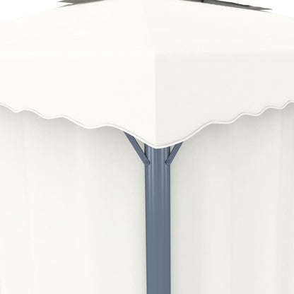 Gazebo with Curtain 4x3 m Cream White Aluminium