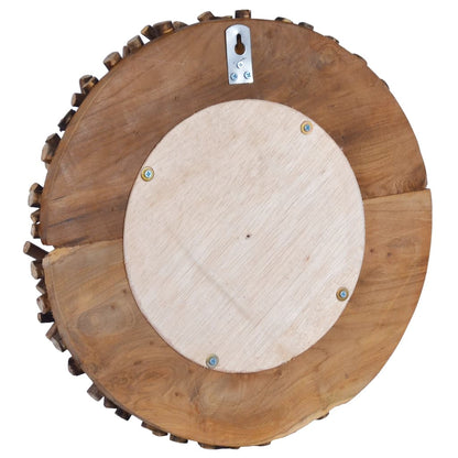 Wall Mirror 15.7" Teak Round