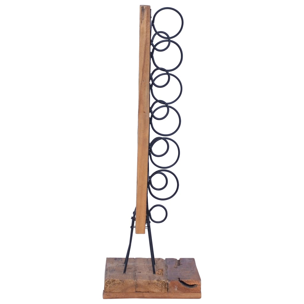 Wine Rack for 6 Bottles 35x35x100 cm Solid Teak Wood