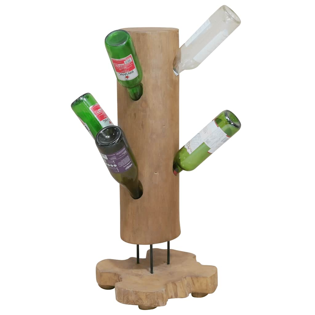 Wine Rack for 8 Bottles 40x30x80 cm Solid Teak Wood