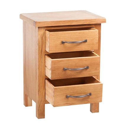 Bedside Cabinet | Natural wood | Solid oak wood | 40x30x54 cm | Drawers