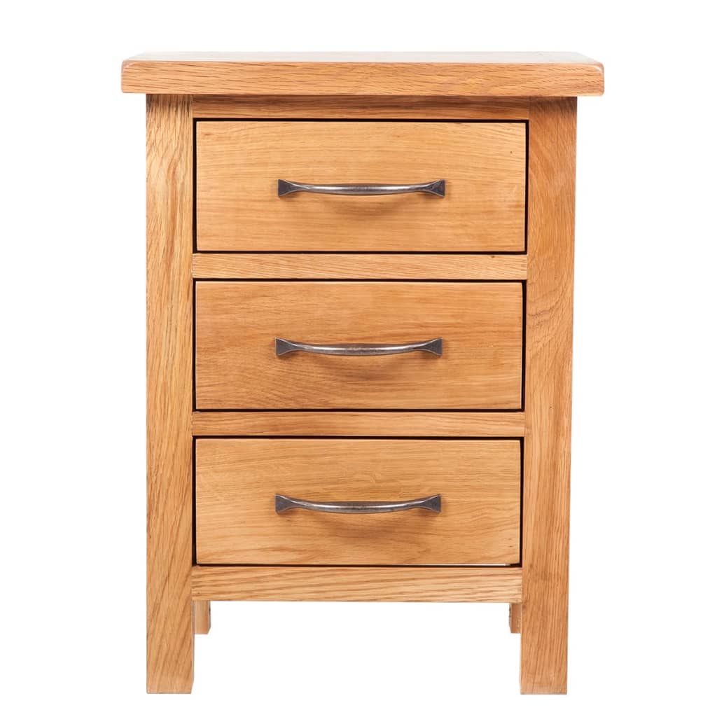 Bedside Cabinet | Natural wood | Solid oak wood | 40x30x54 cm | Drawers