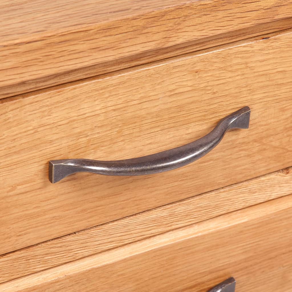 Bedside Cabinet | Natural wood | Solid oak wood | 40x30x54 cm | Drawers