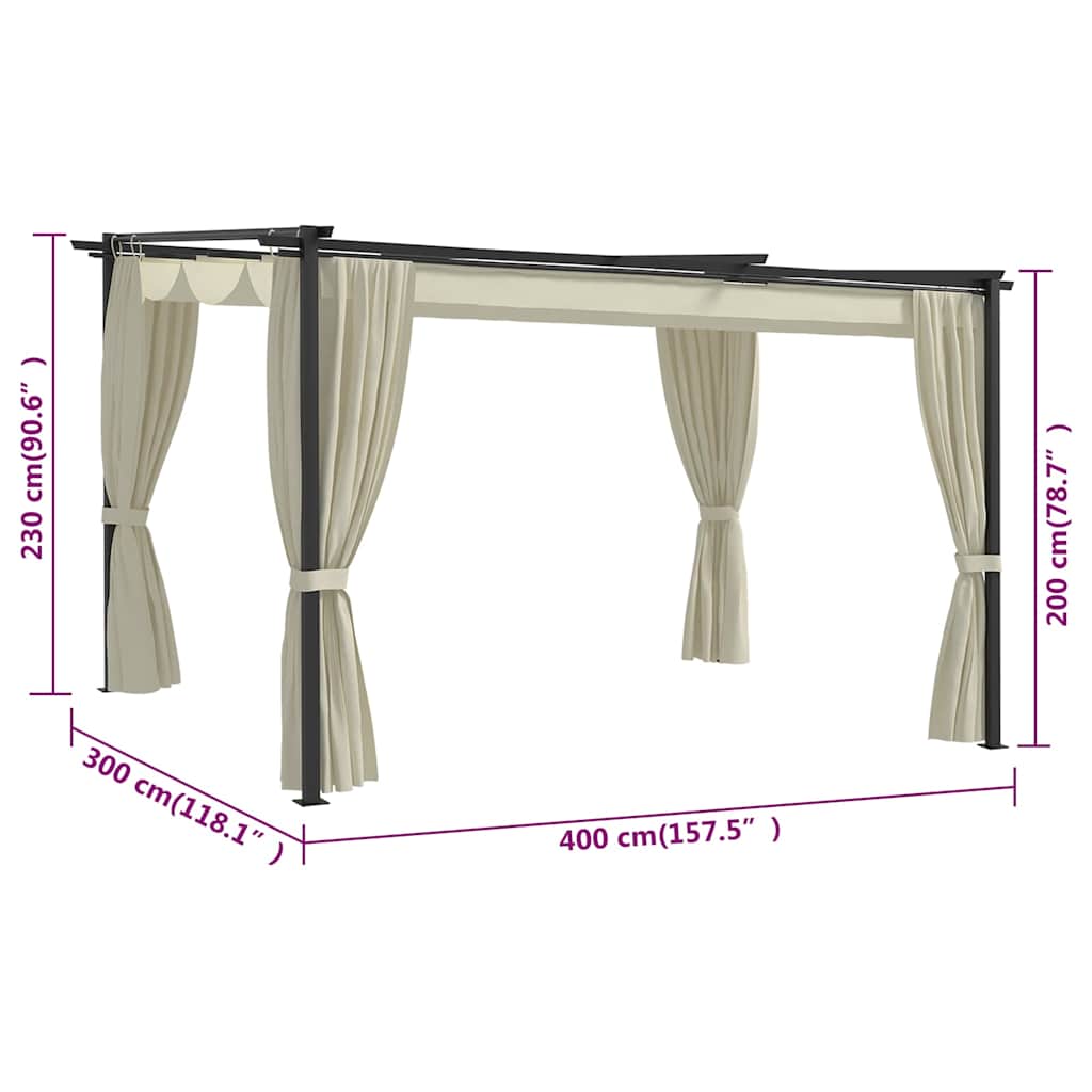 Gazebo 13.1'x9.8'Cream